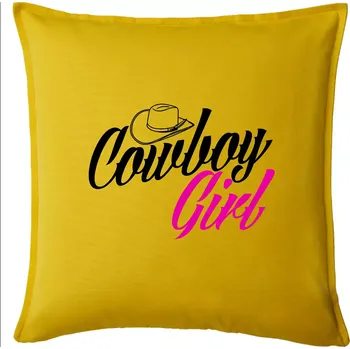 Polštář Cowboy Girl - Polštář 50x50 - 50x50 - Pouze potah ( Žlutá )