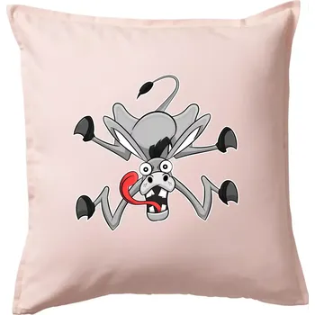 Polštář Splašený kůň - Polštář 50x50 - 50x50 - Včetně výplně ( Světle růžová )