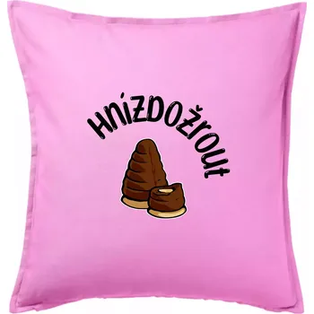 Polštář Hnízdožrout - Polštář 50x50 - 50x50 - Pouze potah ( Růžová )