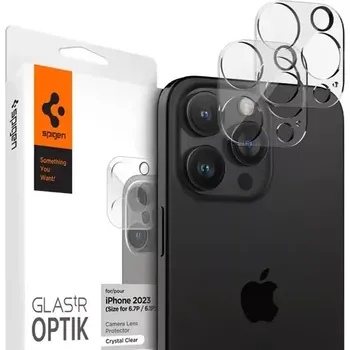 Spigen Glass tR Optik 2 Pack ochranné sklo na fotoaparát pro Apple iPhone 14 Pro (AGL05761)