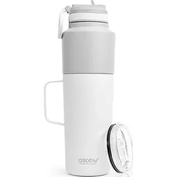 Láhev Asobu Twin Pack Bottle with Mug white 0.9 L + 0.6 L (TWP33 WHITE)