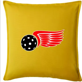Polštář Okřídlený míček - Polštář 50x50 - 50x50 - Pouze potah ( Žlutá )