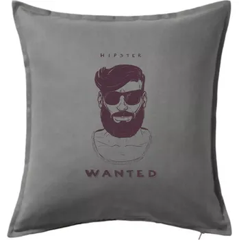 Polštář Hipster wanted - Polštář 50x50 - 50x50 - Pouze potah ( Tmavě šedý melír )