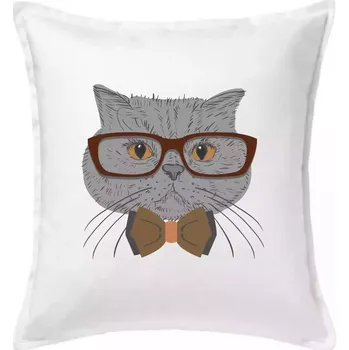 Polštář Hipster britská modrá - Polštář 50x50 - 50x50 - Pouze potah ( Bílá )