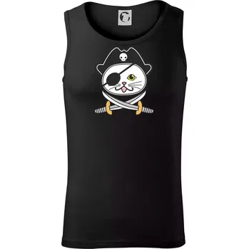 Kočičí pirát - Tílko pánské Core - L ( Černá )