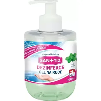 Dezinfekce Sanitiz Dezinfekční gel na ruce - dezinfekce 300ml - parfém máta (31.426)