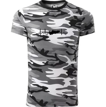 Pánské tričko Ekg fotbal kopačka - Army CAMOUFLAGE - XL ( Šedý maskáč )