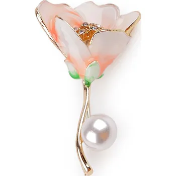 Náramek Brož květy, malé, 3 lososová světlá