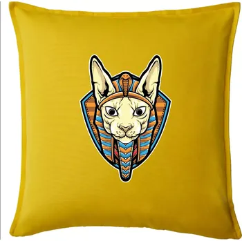 Polštář Egyptská kočka - Polštář 50x50 - 50x50 - Pouze potah ( Žlutá )