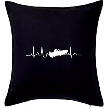 Polštář Ekg fotbal kopačka - Polštář 50x50 - 50x50 - Pouze potah ( Černá )