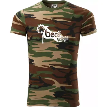 Pánská móda Beach volleyball obrys - Army CAMOUFLAGE - XL ( Hnědý maskáč )