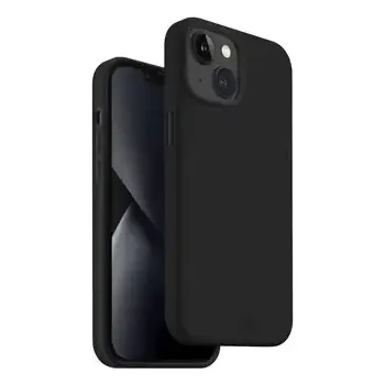 Pouzdro na mobilní telefon Uniq Hybrid Lino zadní kryt pro Apple iPhone 14 Plus - MIDNIGHT BLACK (černá) (8886463681572)