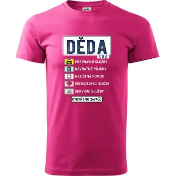 Děda sro služby - Klasické pánské triko vyšší gramáže - XS ( Purpurová )