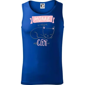 Home is where my cat is - Tílko pánské Core - M ( Královská modrá )