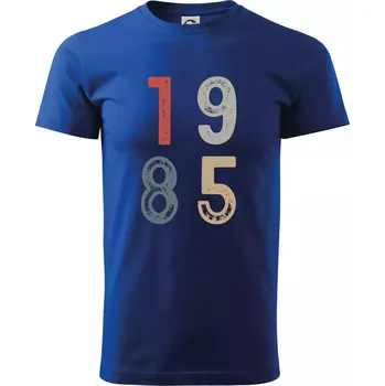 Pánské tričko Vintage číslice 1985 - Triko extra velké (5-8XL) - 6XL ( Královská modrá )