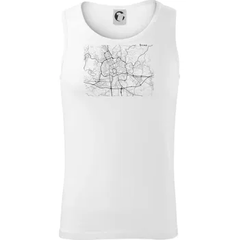 Černobílá mapa Brno - Tílko pánské Core - XL ( Bílá )