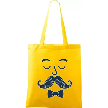 Švihák s knírkem - Taška bavlněná - 42 x 38 cm ( Žlutá )