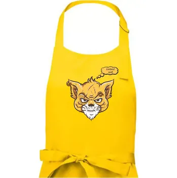 Kuchyňská zástěra Kočka "neser mě!" - Dámská zástěra na vaření - Univerzální velikost ( Žlutá )