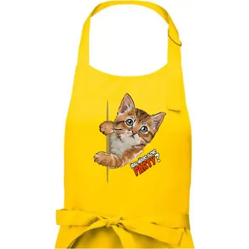 Kuchyňská zástěra Řekl někdo slovo party - Dámská zástěra na vaření - Univerzální velikost ( Žlutá )