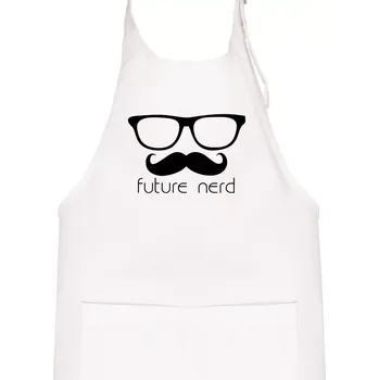 Kuchyňská zástěra Future nerd - Dětská zástěra na vaření - Univerzální velikost ( Bílá )