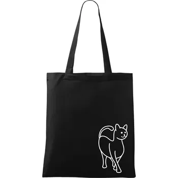Ladná kočka - Taška bavlněná - 42 x 38 cm ( Černá )