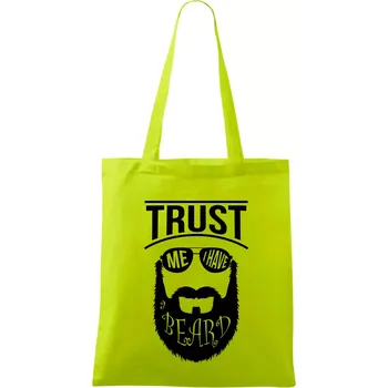 Trust me I have a beard - Taška bavlněná - 42 x 38 cm ( Limetková )
