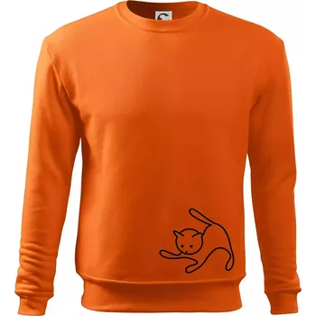 Pánská mikina Kočka si hraje - Mikina Essential pánská - 3XL ( Oranžová )