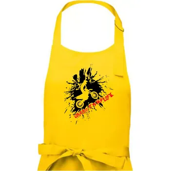 Kuchyňská zástěra Enduro its my life - Pánská zástěra na vaření - Univerzální velikost ( Žlutá )