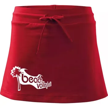 Dámská sukně Beach volleyball obrys - Sportovní sukně - two in one - M ( Červená )