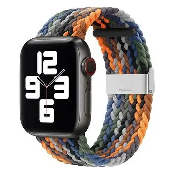 Pleciony materiałowy pasek bransoletka Strap Fabric opaska do Apple Watch 38 / 40 / 41 mm - multikolor