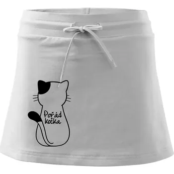 Dámská sukně Pořád kočka - Sportovní sukně - two in one - M ( Bílá )