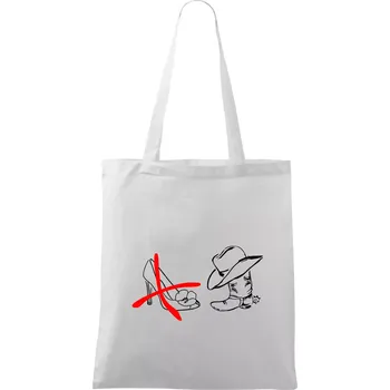 Radši za jezdkyni - Taška bavlněná - 42 x 38 cm ( Bílá )