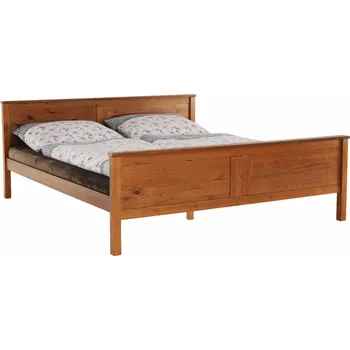 Postel Tempo Kondela Postel, borovicové dřevo v odstínu dub, 180x200, PROVO NEW