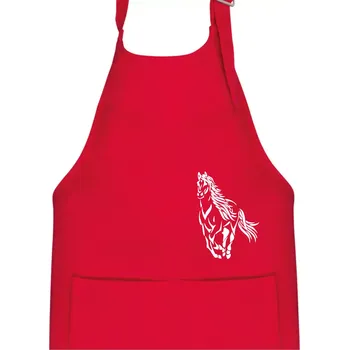 Kuchyňská zástěra Kůň běžící - Dětská zástěra na vaření - Univerzální velikost ( Červená )