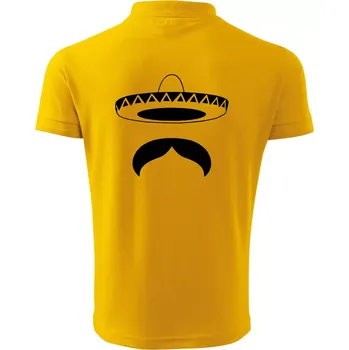 Pánská košile Mexican Mustache - Polokošile pánská Pique Polo 203 - L ( Žlutá )