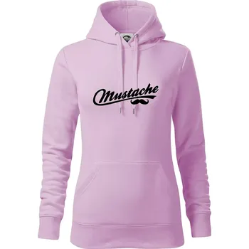 Dámská mikina Mustache - nápis - Mikina dámská Cape s kapucí - XS ( Orchid )