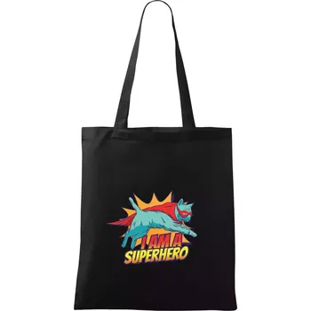 Kočka I am a Superhero - Taška bavlněná - 42 x 38 cm ( Černá )
