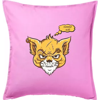 Polštář Kočka "neser mě!" - Polštář 50x50 - 50x50 - Pouze potah ( Růžová )