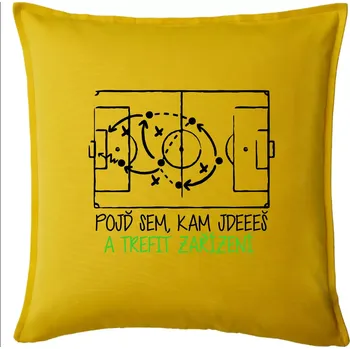 Polštář Pojď sem, kam jdeš a trefit zařízení - Polštář 50x50 - 50x50 - Pouze potah ( Žlutá )