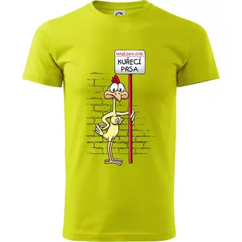 Kuřecí prsa (Hana-creative) - Klasické pánské triko vyšší gramáže - S ( Limetková )