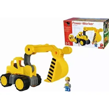 autíčko BIG Power Worker 54835 Bagr s figurkou 56 cm žlutá (B 54835)
