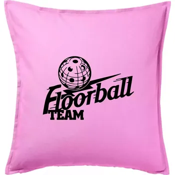 Polštář Florbal team - Polštář 50x50 - 50x50 - Pouze potah ( Růžová )