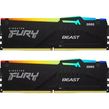 Kingston Fury Beast Black RGB 16GB (2x 8GB) DDR5 5200MHz (KF552C40BBAK2-16)