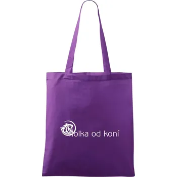 Holka od koní - Taška bavlněná - 42 x 38 cm ( Fialová )