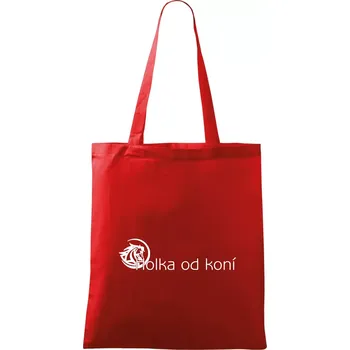 Holka od koní - Taška bavlněná - 42 x 38 cm ( Červená )
