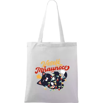 Veselé Mňaunoce - Taška bavlněná - 42 x 38 cm ( Bílá )