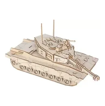 3D puzzle Woodcraft Dřevěné 3D puzzle Tank M1 Abrams (XC-G001)