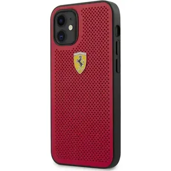 Pouzdro na mobilní telefon Ferrari On Track Perforated Zadní Kryt pro Apple iPhone 12 mini červená (3700740479599)