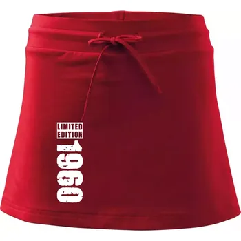 Dámská sukně Limited edition 1960 pruh - Sportovní sukně - two in one - L ( Červená )