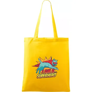 Kočka I am a Superhero - Taška bavlněná - 42 x 38 cm ( Žlutá )